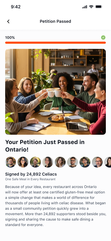 Upcoming feature: petition